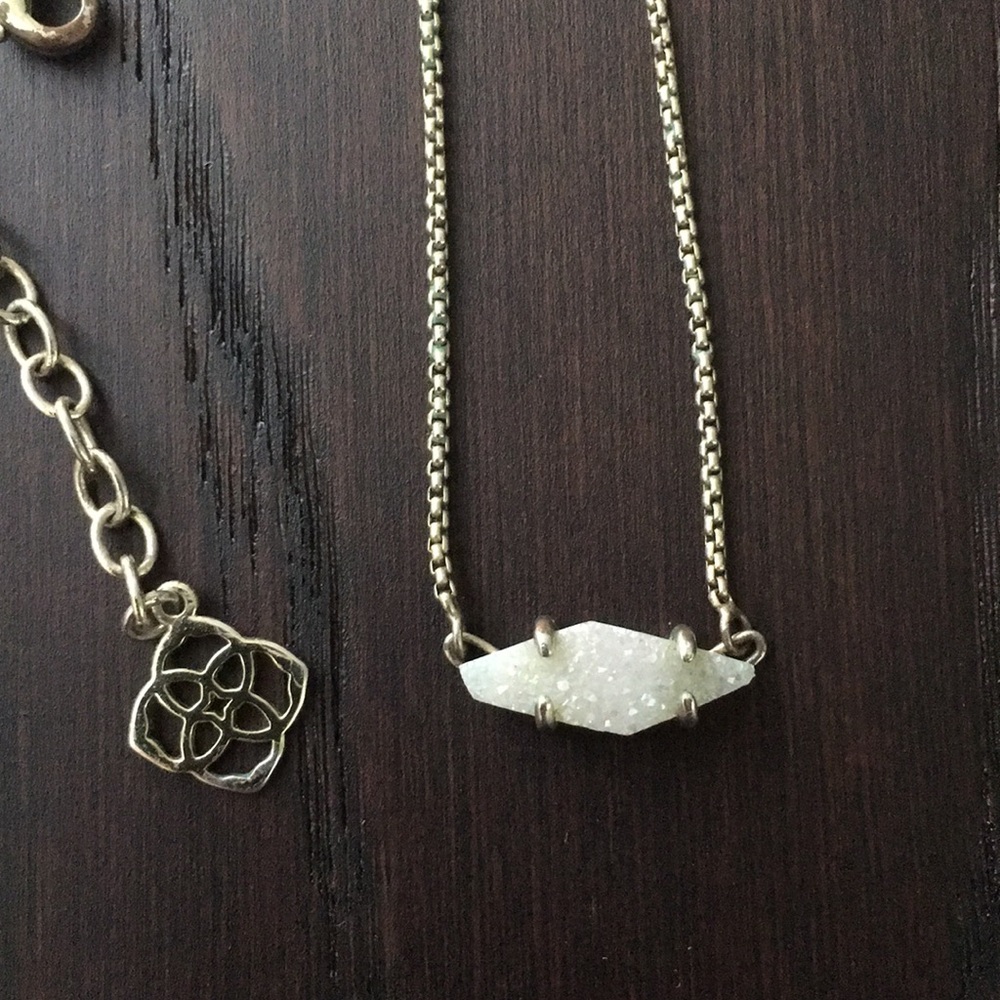 Kendra Scott white drusy necklace